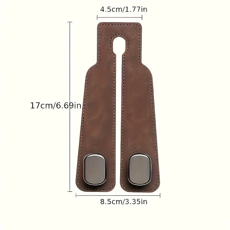 Car Seat Back Hook – Hidden PU Suede Organizer Hook