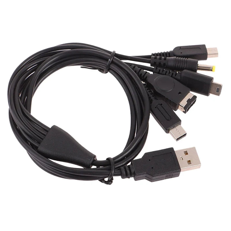 5-in-1 USB Charger Cable 1.2M for Nintendo 3DS, 2DS, GBA SP & Wii U