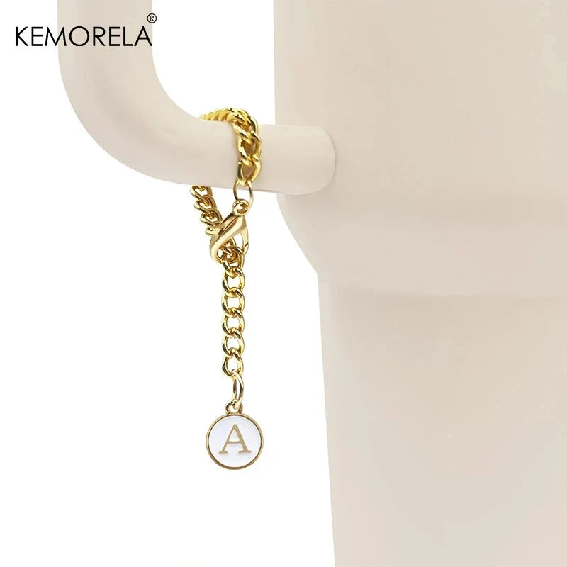 A–Z Gold Letter Charm for Tumblers 20 30 40 oz | 2-Pack