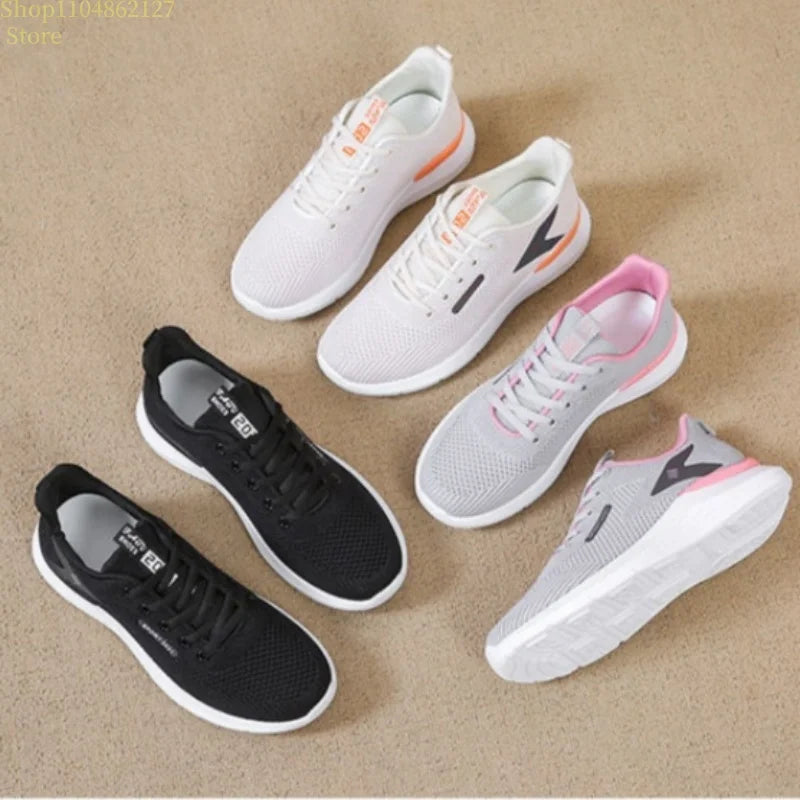 Women's Breathable Lace-Up Sneakers | Non-Slip Rubber Sole