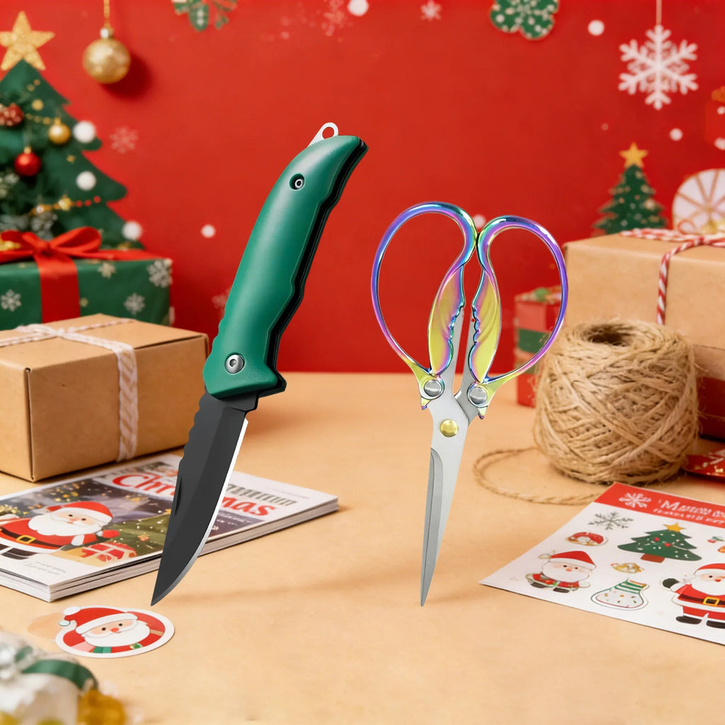 Folding Utility Knife – Vintage Sewing Scissors & Camping Tool