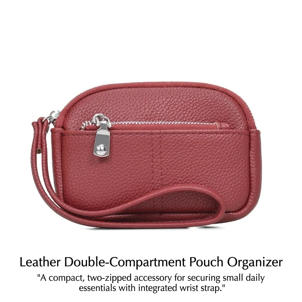 Korean Double Zipper Mini Pouch – Key & Coin Organizer Bag