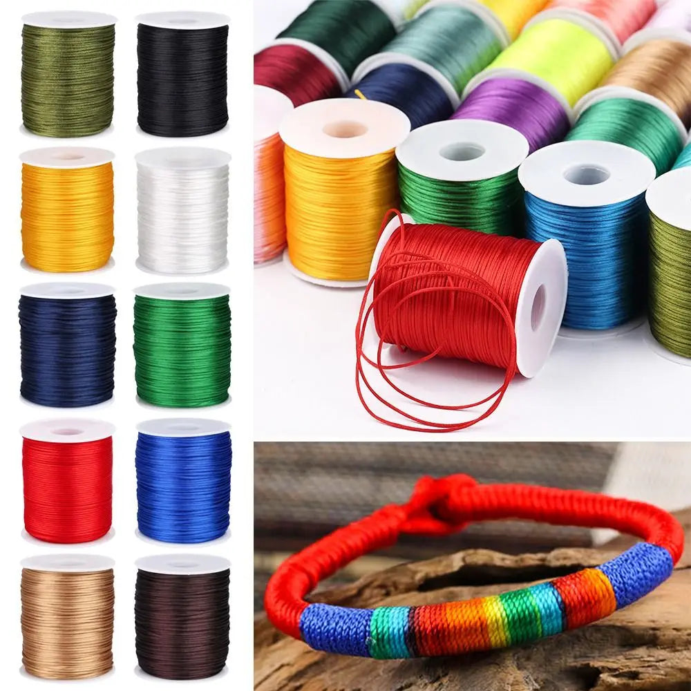 Satin Cord Silk Rope Braided Ropes Thread Paracord Linka Cordon