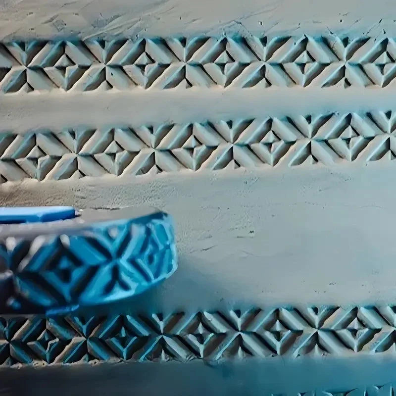 Egyptian-inspired Relief Rolling Tool Clay Texture Wheel Stamp Roller