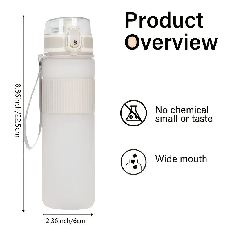 BPA-Free Plastic Water Bottle Lid Strap Hiking Fitness Casual Use