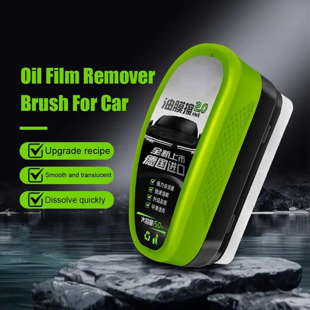 Car Glass Oil Film Remover Brush – Windshield Cleaner 150ml