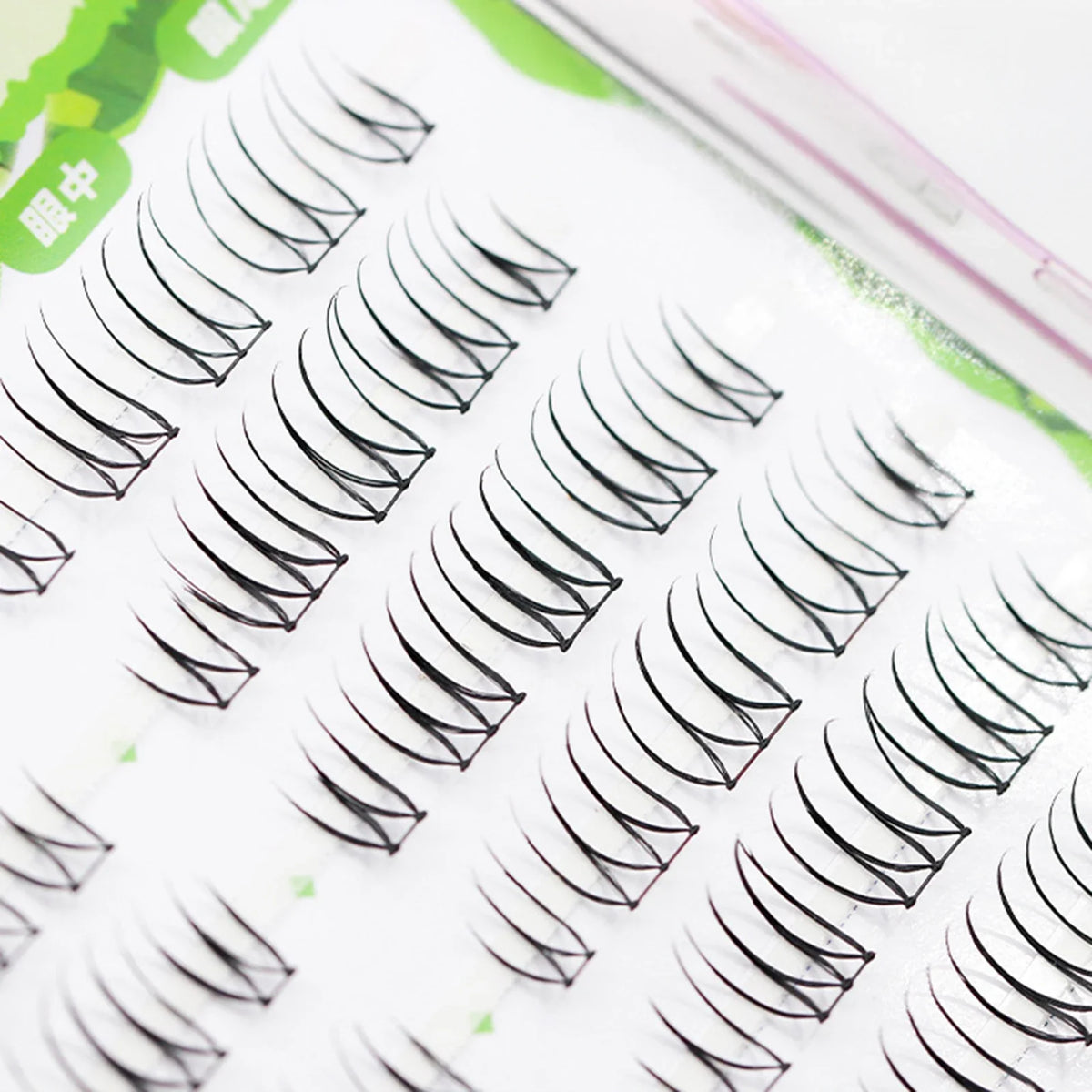 Korean U-Shape Cluster Lashes – Natural Wispy False Eyelashes