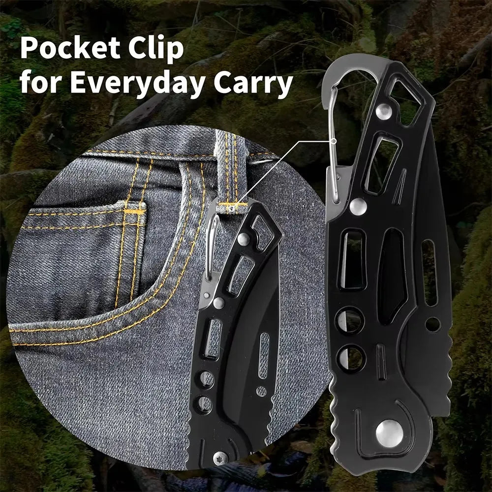 Portable Folding Knife – Stainless Steel Camping Survival Tool