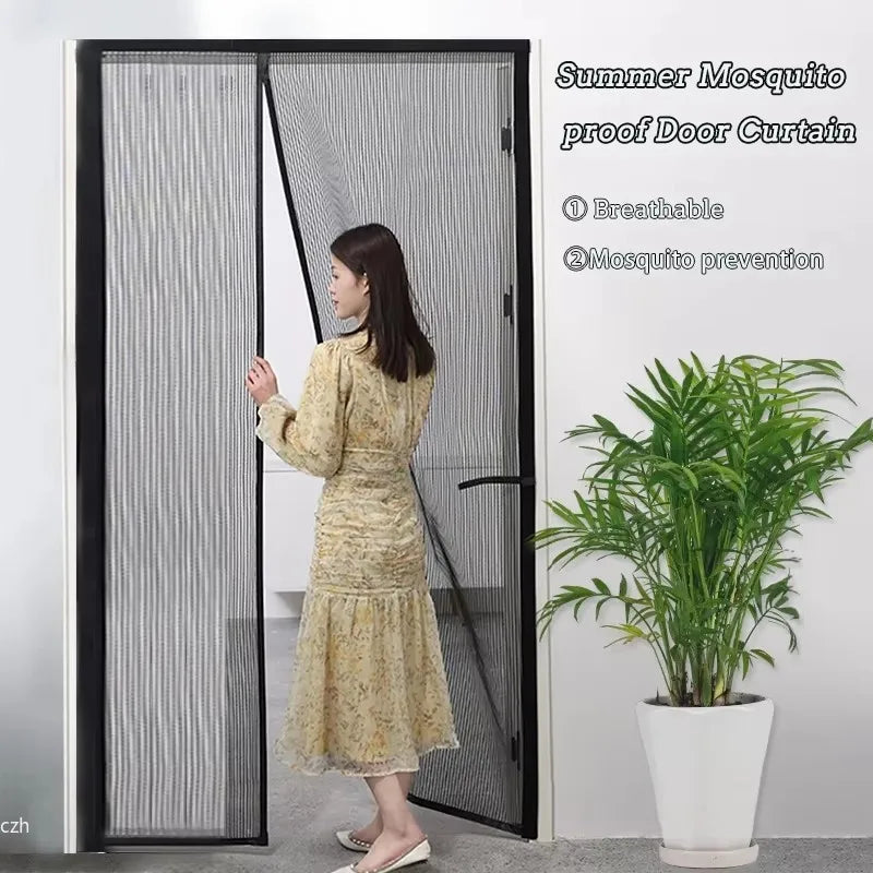 Magnetic Auto-Close Mosquito Screen Door Mesh Curtain