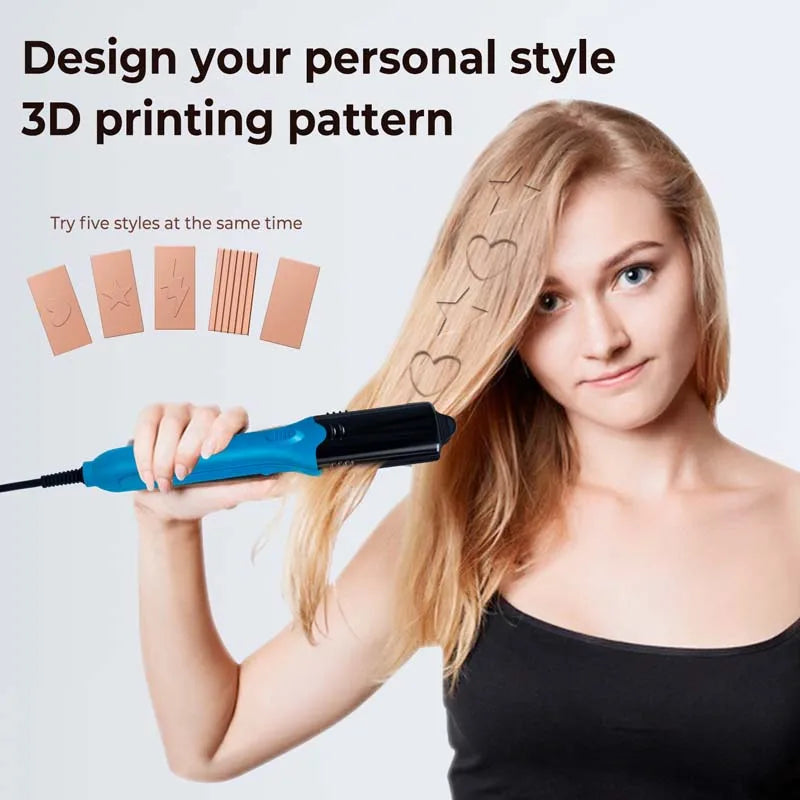 5-in-1 Hair Straightener & 3D Embossing Styling Iron
