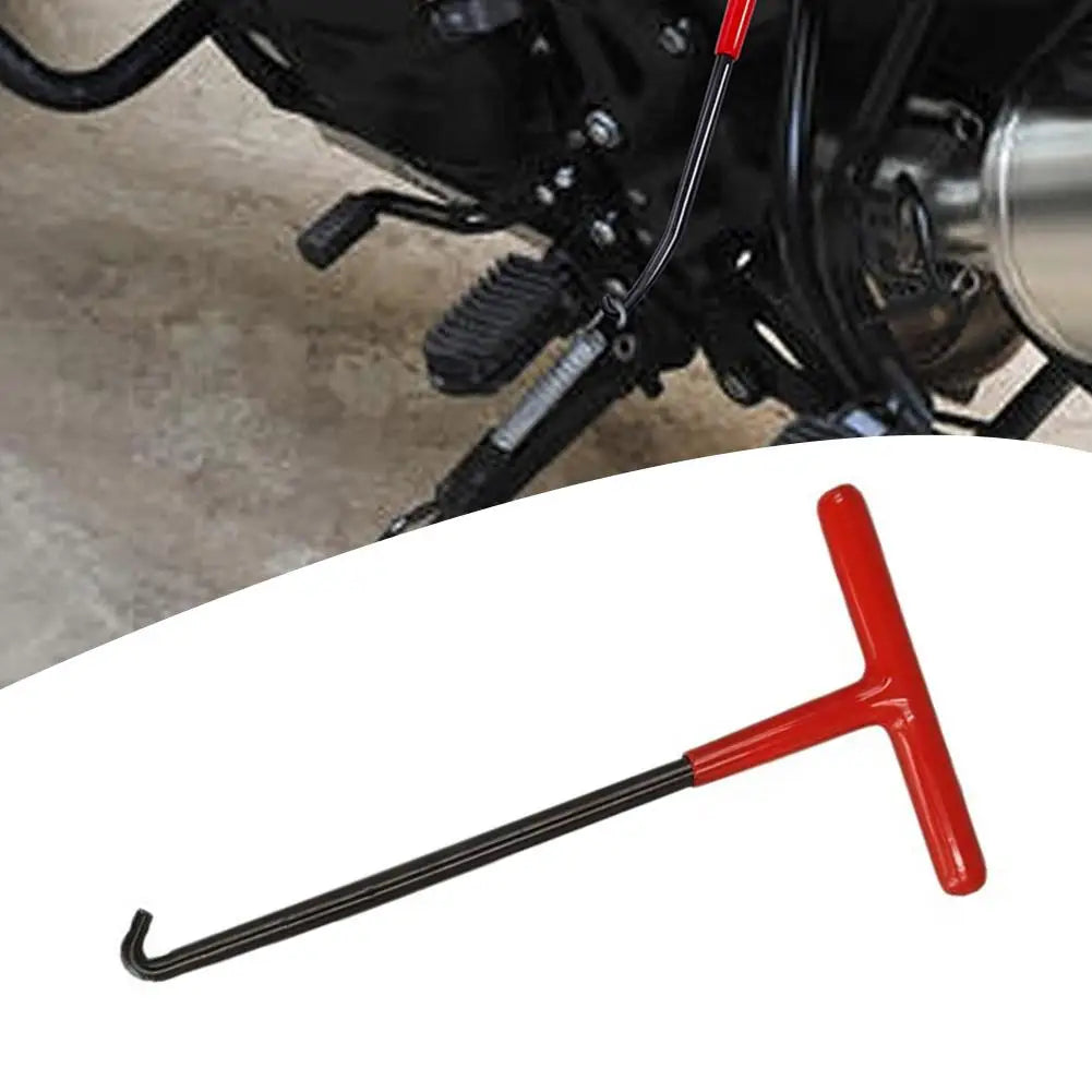 T-handle Exhaust Spring Hook Motorcycle Pipe Puller Tool Heavy Duty