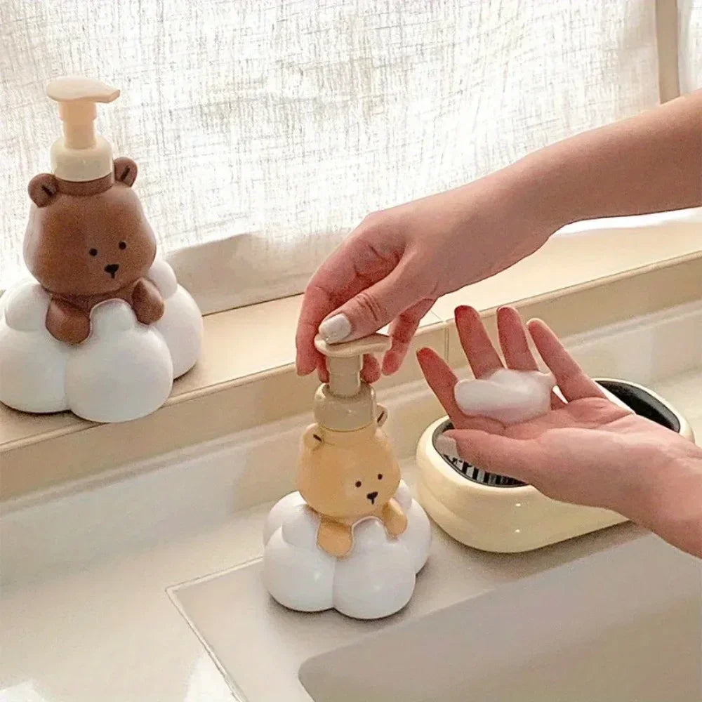 Cartoon Cloud Bear Foaming Soap & Shampoo Dispenser Bottle