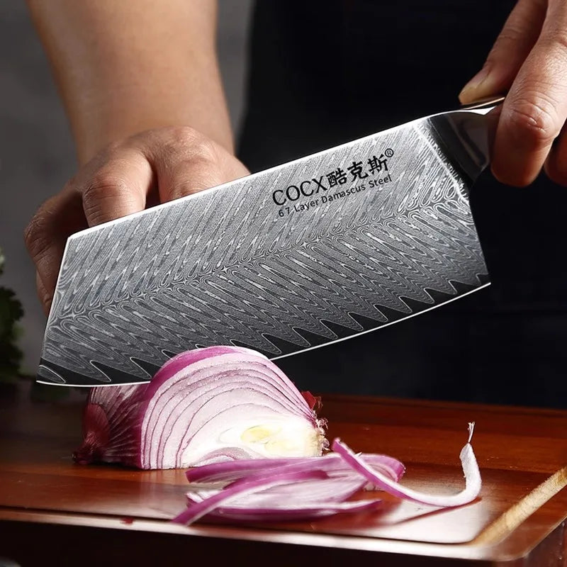 Damascus Steel Chef Knife – Japanese Style Meat Cleaver