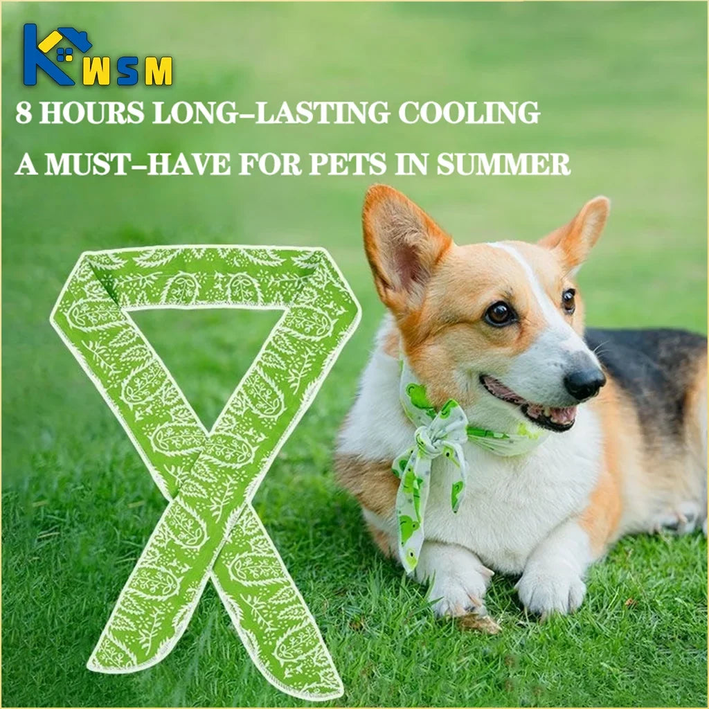 Pet Cooling Scarf Ice Bandana for Dogs & Cats – 2 Pack