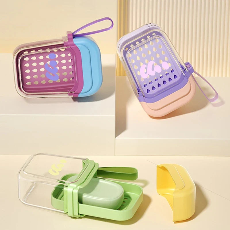 Portable Travel Soap Box – Sealed Double-Layer Draining Case