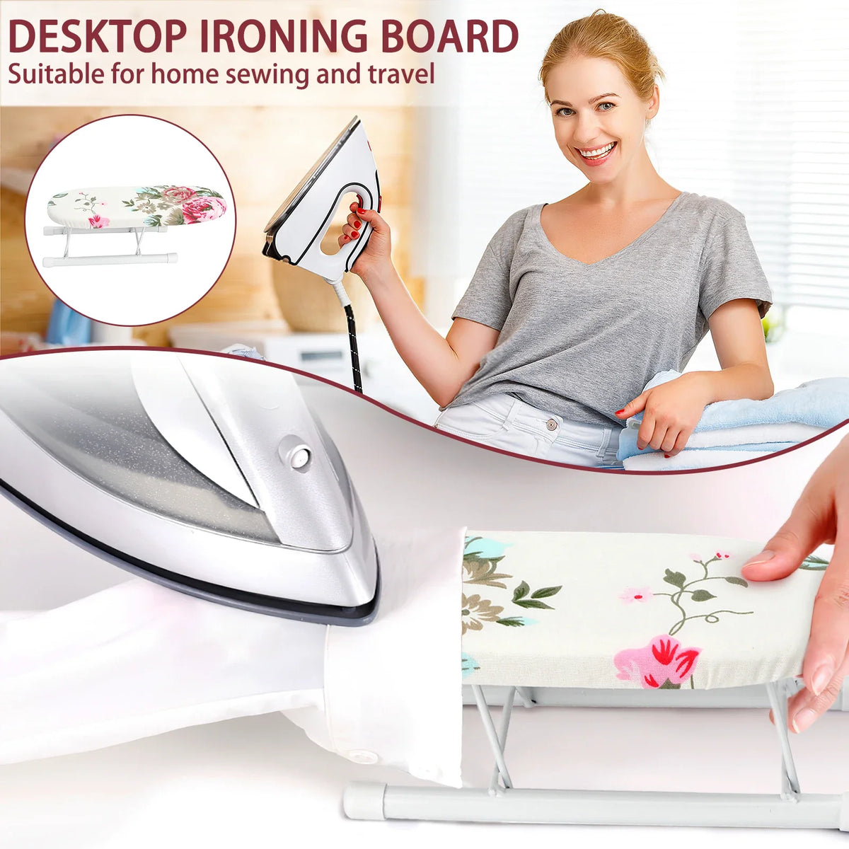 Mini Foldable Sleeve Ironing Board | Portable Tabletop