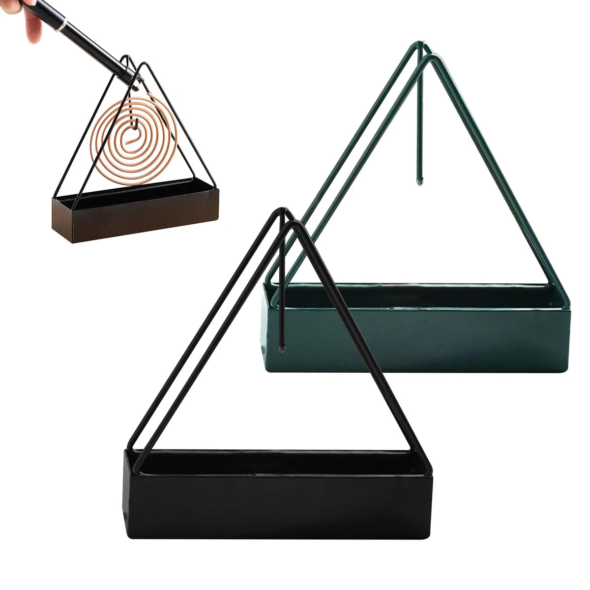 Wrought Iron Mosquito Coil Holder with Tray – Nordic Design