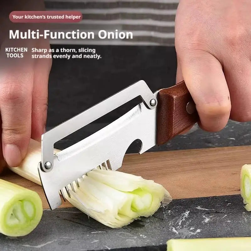 3-in-1 Vegetable Peeler | Stainless Steel & Wood Handle