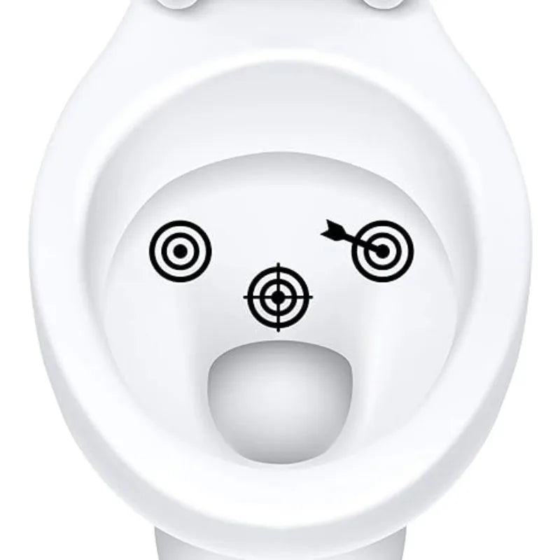 Creative Hit Target Toilet Stickers Funny Man Removable Bathroom