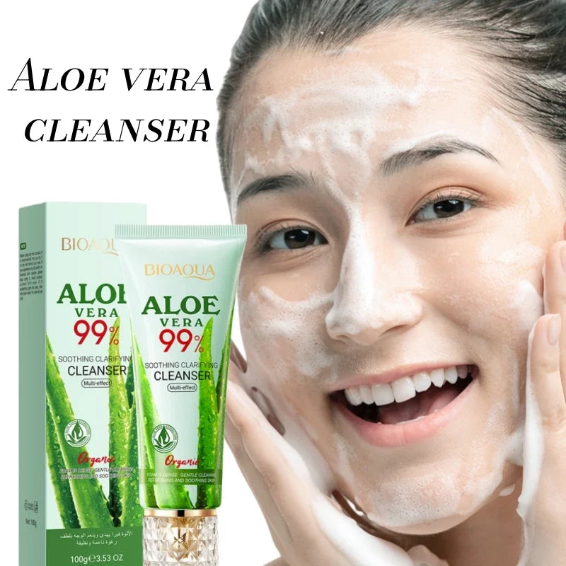 BIOAOUA Aloe Vera Facial Cleanser 100g – Foam Face Wash