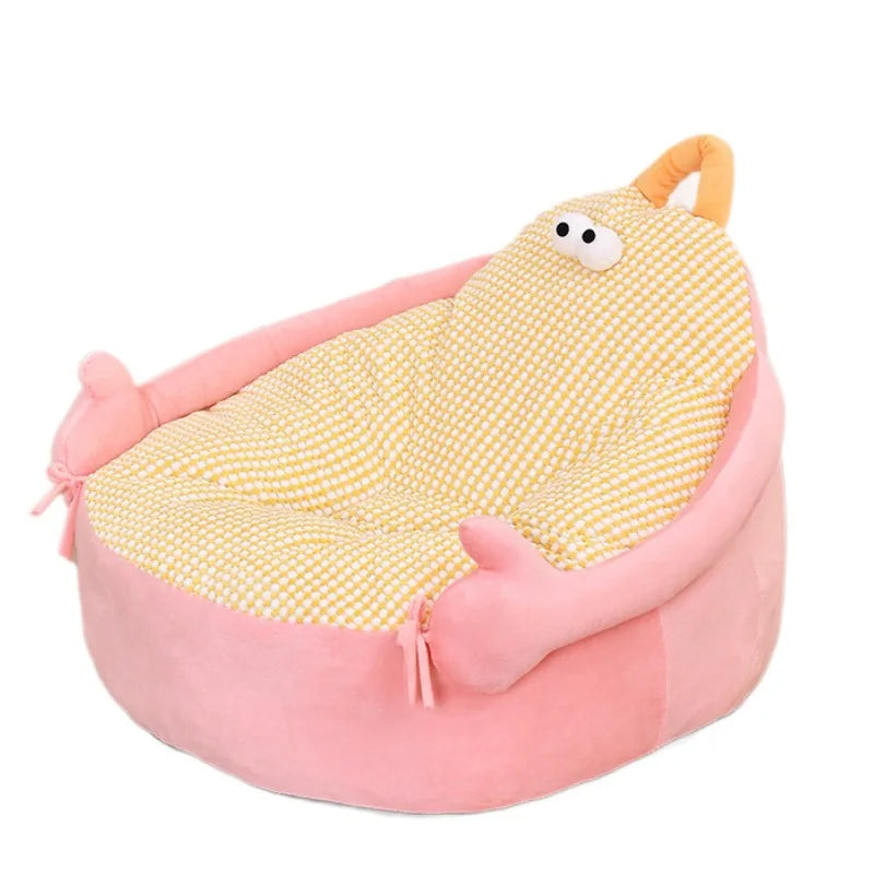 Autumn Winter Dog Cat Beds Cartoon-shaped Sofa Large-eye Pet Bed