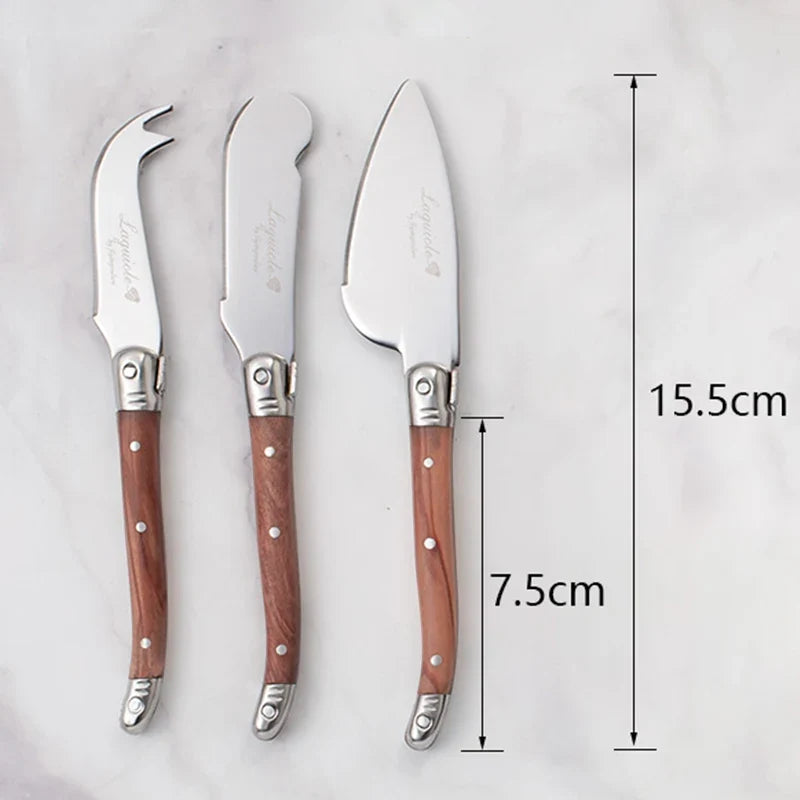 Laguiole Butter Knives Set – Stainless Steel & Rosewood Handle