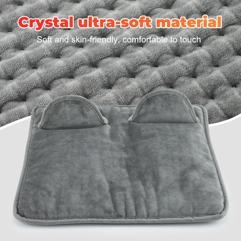 AFDEAL Electric Heated Foot Warmer Pad – Washable Plush 75W