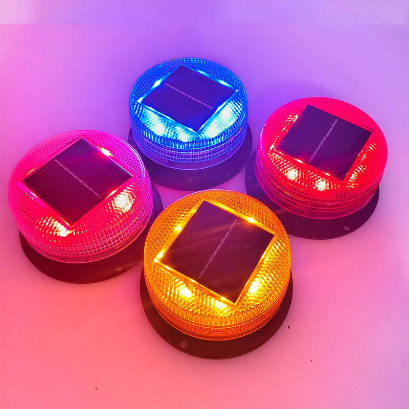 Solar LED Flashing Warning Light – Magnetic Car & Marine Signal