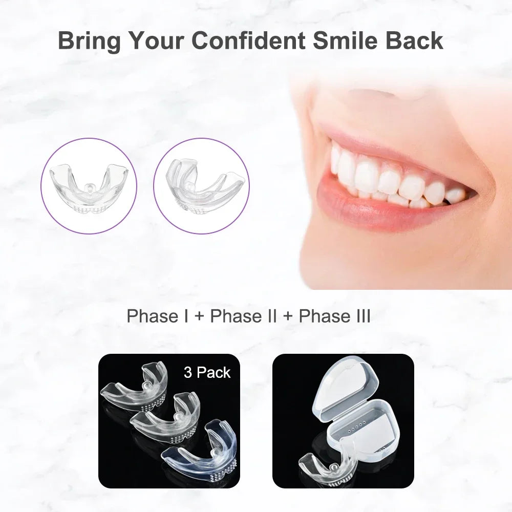 3-Stage Transparent Teeth Trainer Braces for Adults | D1 D2 D3