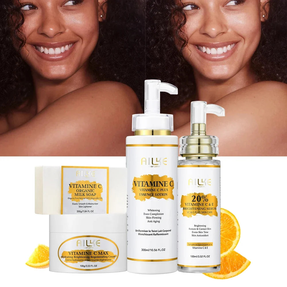 AILKE Vitamin C & E Brightening Skin Care Set – 4 Piece