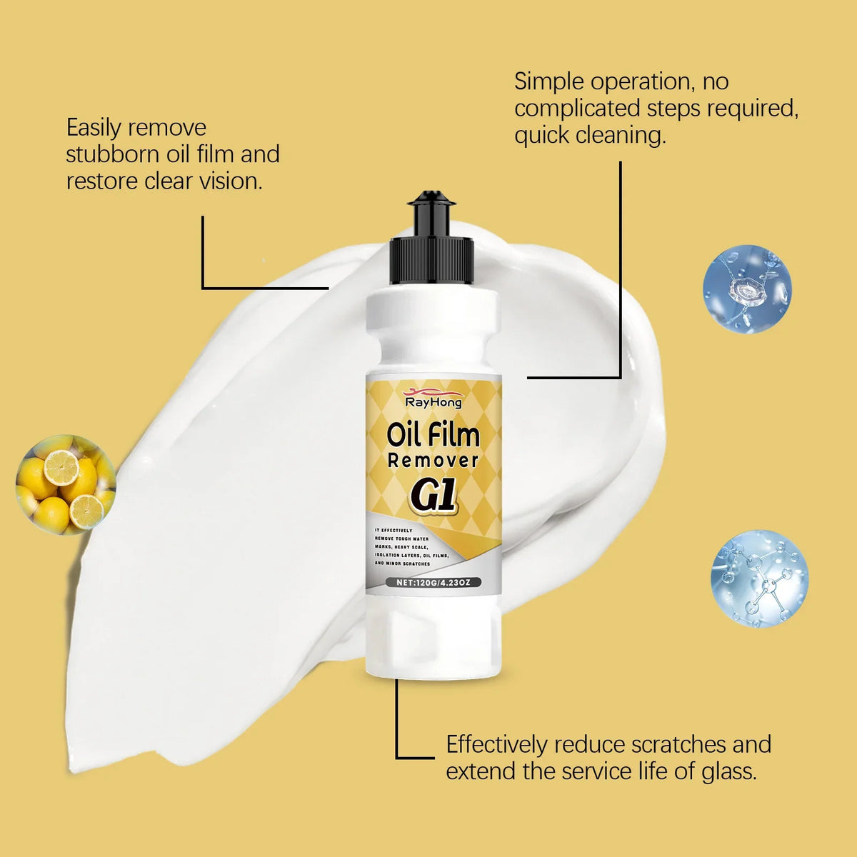 RayHong Windshield Oil Film Remover Kit | Rain Repellent