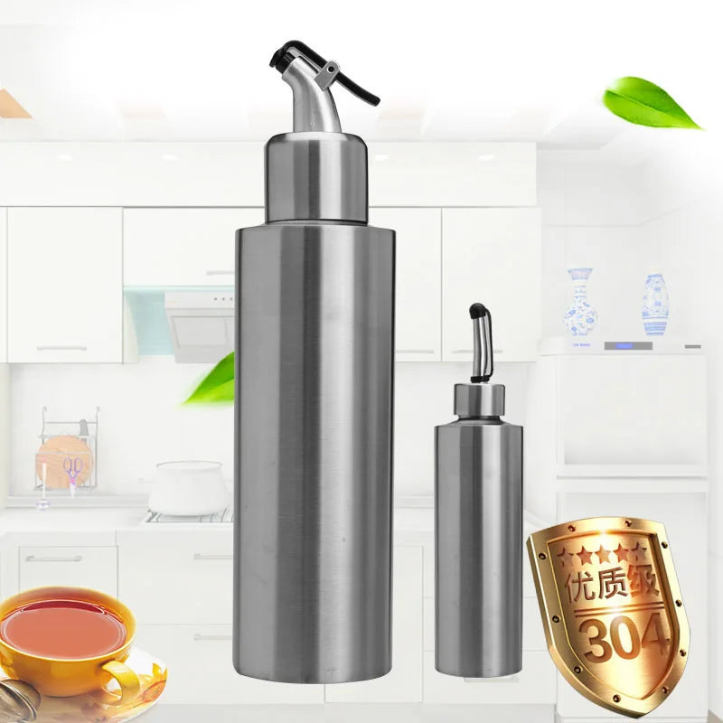 Stainless Steel Oil & Seasoning Bottle | Leakproof 250–550ml