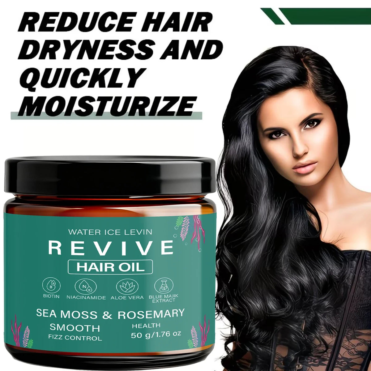 Sea Moss & Rosemary Hair Oil | Biotin, Keratin & Caffeine