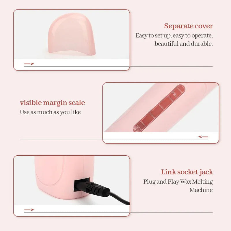 BXA 3-in-1 Roll-On Waxing Kit | Wax Heater, Cartridge & Strips