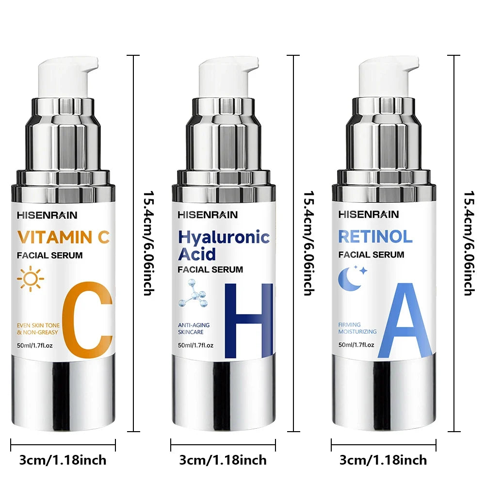 HISENRAIN 3-in-1 Face Serum | Hyaluronic Acid, Retinol & Vit C