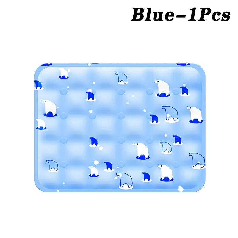 Pet Cooling Mat for Dogs & Cats – Ice Silk Non-Slip Summer Bed
