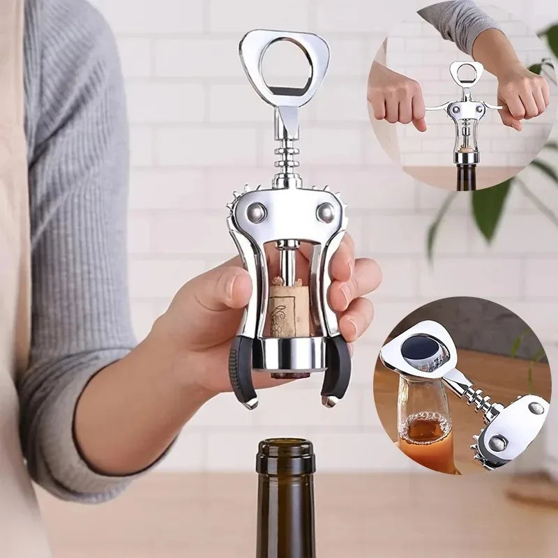 Premium Wing Corkscrew Wine Opener – Stainless Steel & Zinc Alloy