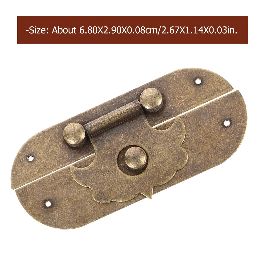 Copper Jewelry Box Buckle Latch Vintage Wooden Case Suitcase Cabinet