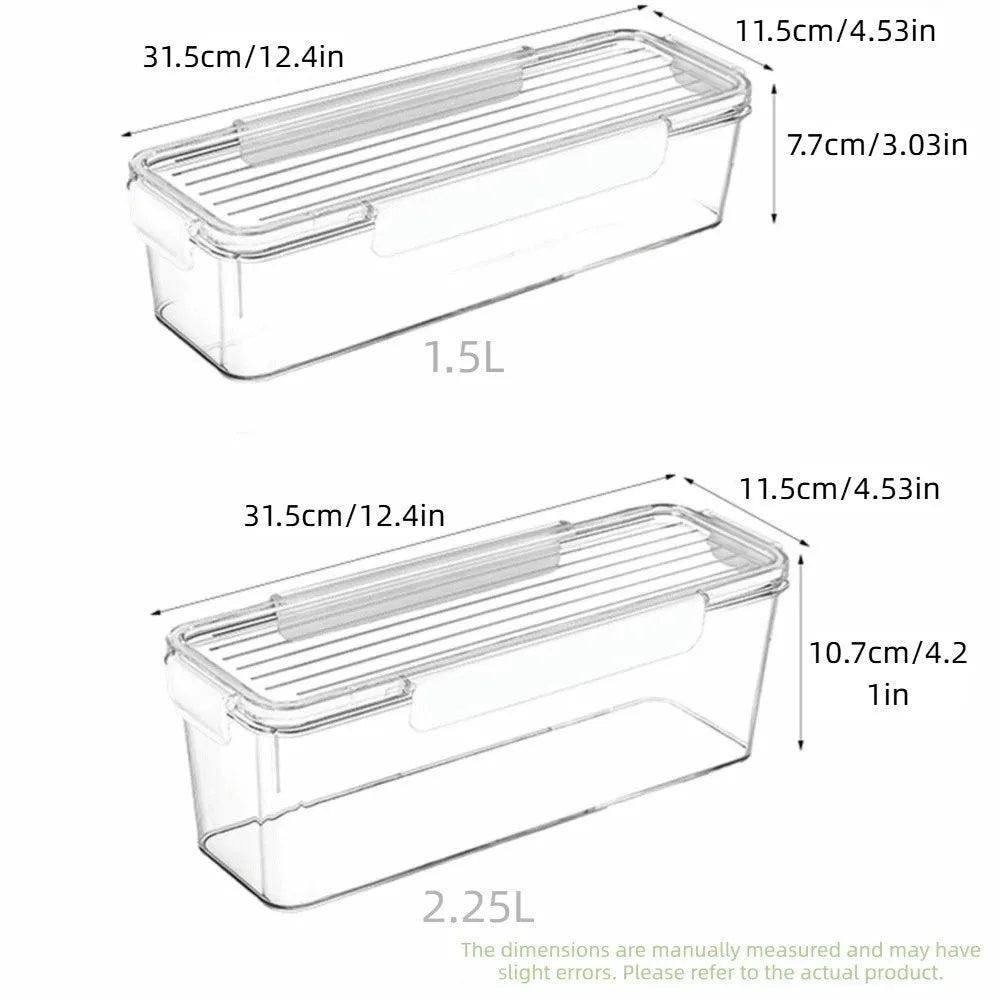 Airtight Pasta Storage Container – Stackable Clear Plastic Box