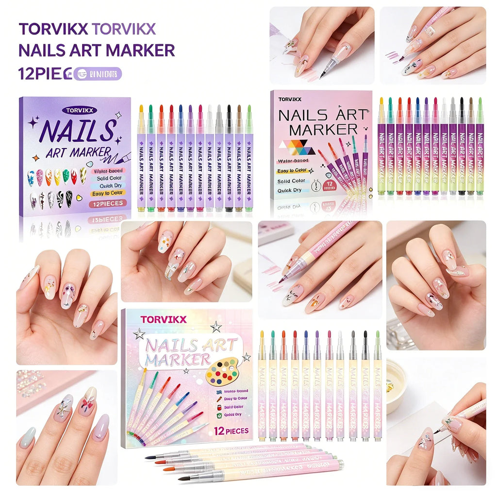 Nail Art Pen – Fine Tip, Waterproof, Quick Dry DIY Marker