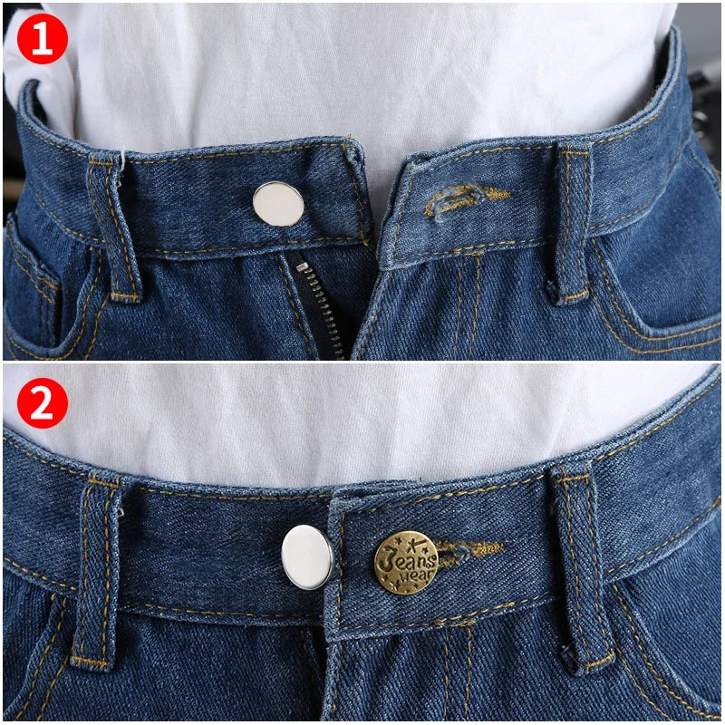 Metal Jeans Button Extenders – No-Sew Waist Buckle Kit 5/10 Pcs