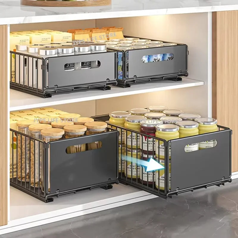 Pull Out Cabinet Organizer | Kitchen Slide-Out Storage Rack