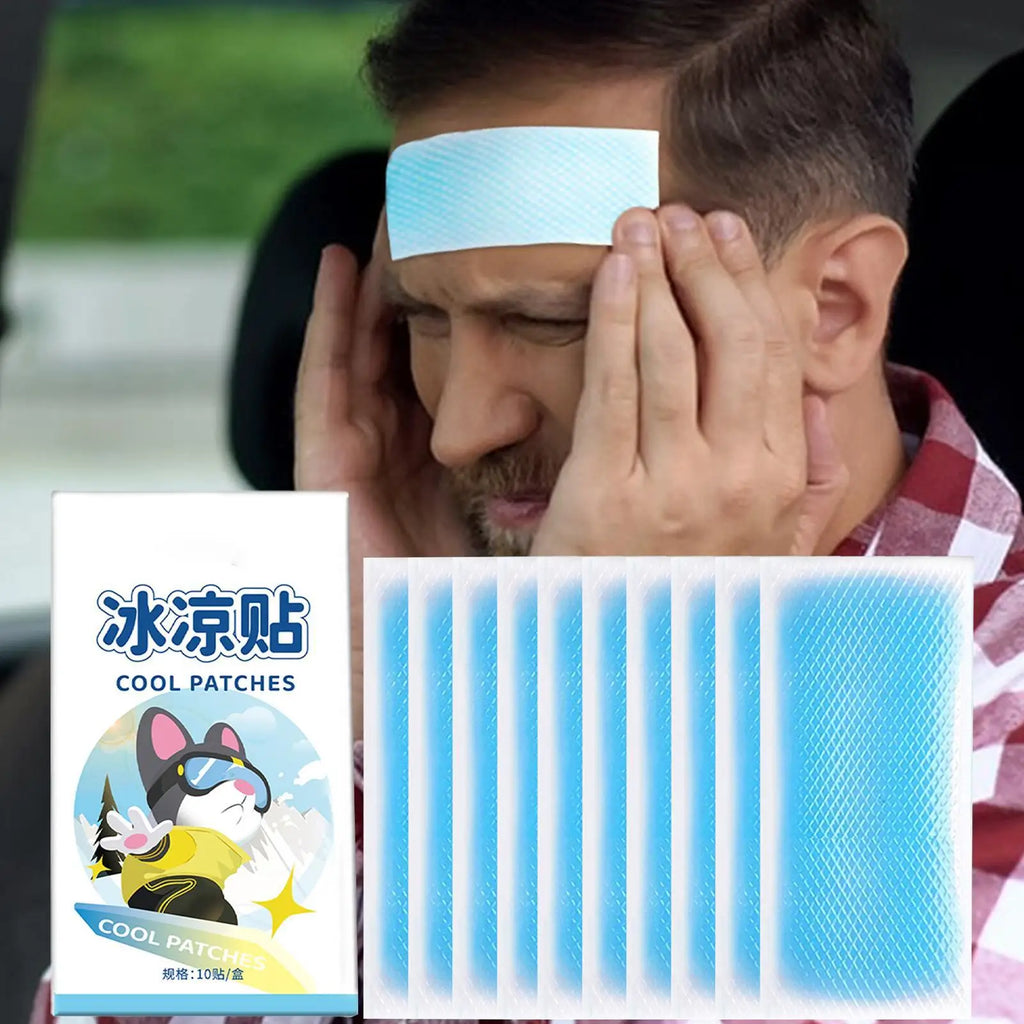 8-Hour Cooling Gel Patches – Disposable Body Cooling Stickers 10pk