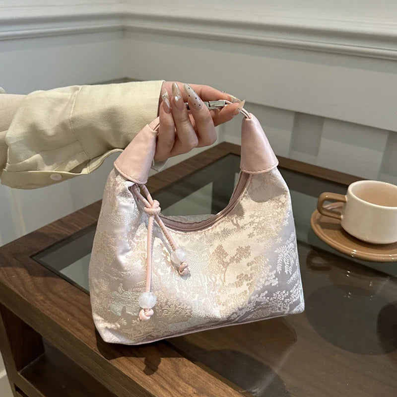 Chinese Embroidery Canvas Tote Bag | Women's Shoulder Crossbody