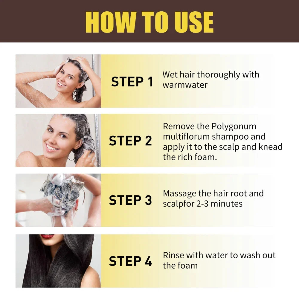 3-in-1 Dark Brown Hair Color Shampoo | Herbal Formula 100ml