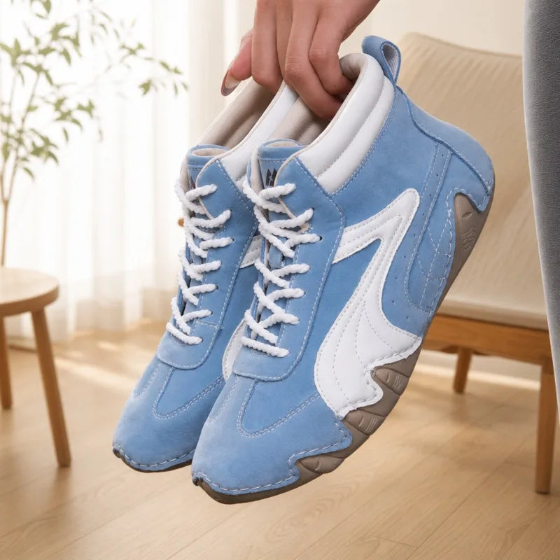 Unisex High Top Wide Fit Walking Shoes | Anti-Slip Outsole