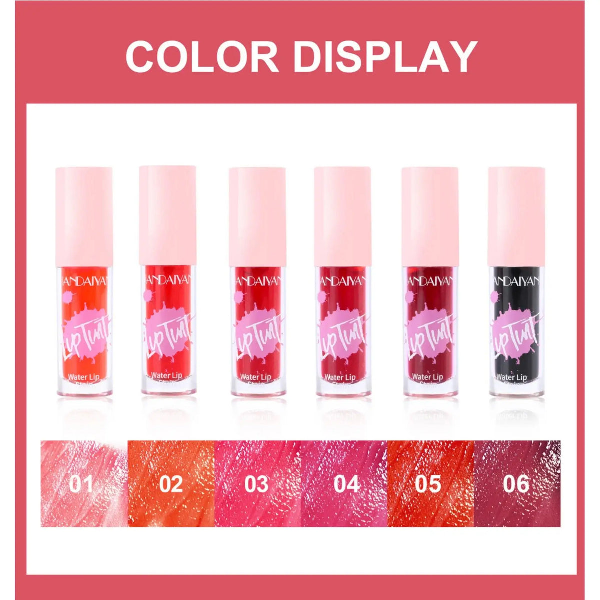 Handaiyan 6-Color Glossy Lip Stain & Cheek Tint | Long-Lasting