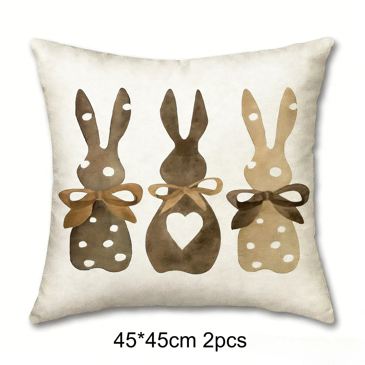 Bunny Throw Pillow Covers – Bowknot Rabbit Cushion Cases