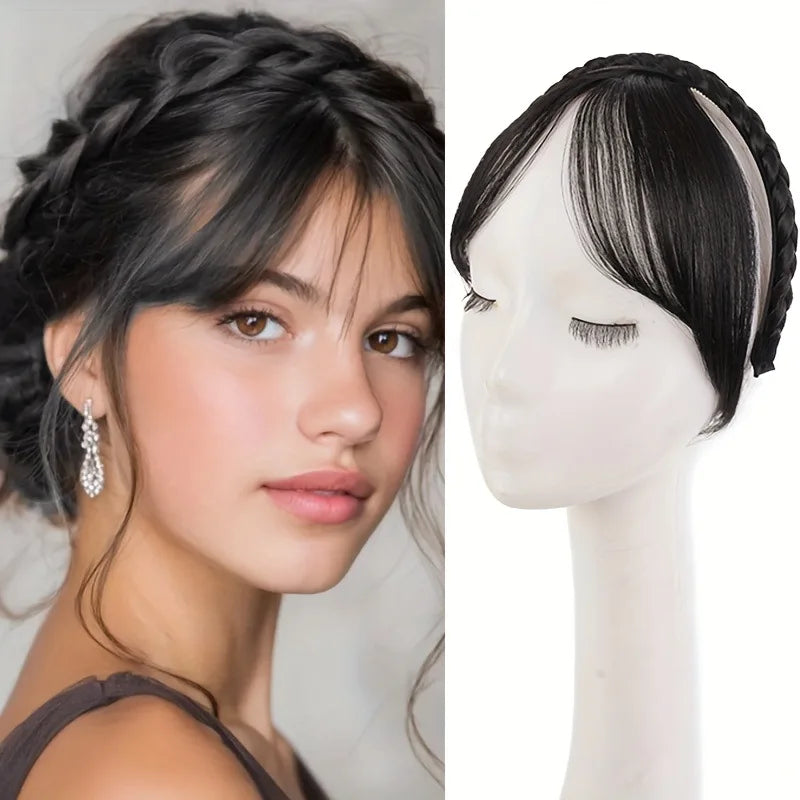 Vintage Braided Wig Headband – Women's Multifunctional Hairband