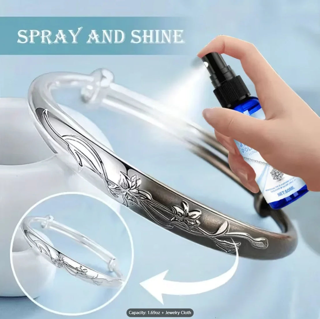 Jewelry Polishing Spray & Cloth – Gold, Silver & Diamond Cleaner
